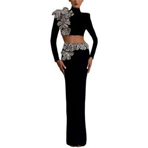 Amina Glam Womens  2Pc Blouse & Skirt Set